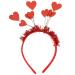 Luxshiny Glitter Heart Headband Red Heart Headband Cupid Hair Accessories for Party Festival Banquet Cosplay Alien Headdress Sequin Hair Hoop