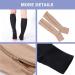ACTINPUT Compression Socks - 2 Pairs Toe Open Knee High Support Stocking with Zipper - Nude, Large-X-Large - Buy Online on GoSupps.com
