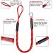 Bungee Dock Line Boat Accessories - 316 Stainless Steel Clip, Red (4ft & 6ft) - Ideal for Pontoon, Jet Ski, Kayak - Buy Online on GoSupps.com