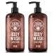 Viking Revolution Men's Body Wash - Sandalwood Body Wash for Men - Mens Natural Body Wash with Vitamin E and Rosemary Oil - Mens Shower Gel Liquid Soap - Sandalwood Mens Bodywash (2 Pack 12oz) 12 Fl Oz (Pack of 2)