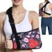 Fotgok Breathable Arm Sling with Waist Belt for Shoulder Women-Shoulder Immobilizer with Strong Support-Breathable Arm Support Brace for Shoulder Injury  Red Rose