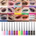 14-Color Waterproof Liquid Eyeliner Set - Long-Lasting Neon Makeup for Girls | International Shipping - Buy Online on GoSupps.com