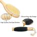 OWIIZI Bath Brush - Wooden Curved Long Handle Shower Brush for Exfoliating - Natural Bristle Scrubber for Back - Wet/Dry Use - Non-slip Rubber Grip - Buy Online on GoSupps.com