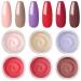 2G Dipping Powder Kit Nail Starter Nail 6PCS Dipping Powder System French Powder No Needed Nail Lamp Fast Dry Nail Art Manicure DIY Salon Gift Set for Women Girls DIY Nail Beginner Home Salon Gift color03