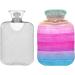 NAANLE Blue Pink Wood Heat Bottle - 1L Transparent Hot Water Bottle for Bed Hand & Feet Warmer | Pain Relief & Cold Therapy - Buy Online on GoSupps.com