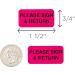 Carstens Medical Stickers - Sign & Return Alert Labels - Pink/Black - Roll of 100 - W1.5xH.75 - Buy Online on GoSupps.com