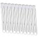 Mipcase 10pcs Mascara Clear Eyelash Brush Eye Lash with Tubes Cosmetics Accessories Travel Tubular 11x1.3cm White