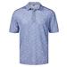 Men's Polo Shirt Men's Short Sleeve Hawaii Printed Shirt Casual Breathable Tennis Golf Polo Shirt Blue M