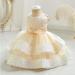 Miipat Baby Girl Tulle Sequin Princess Party Dress | 18-24 Months | Champagne - Buy Online on GoSupps.com