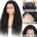 Maxine 34 Inch Deep Wave HD Lace Front Wig - 180 Density Brazilian Human Hair - Pre Plucked Wet and Wavy 13x4 Transparent Lace Front Wig - Natural Black - Buy Online on GoSupps.com