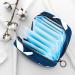 White Flower Pattern Navy Blue Sanitary Napkin Storage Bags | Eco-Friendly & Stylish Organization - Buy Online on GoSupps.com