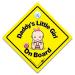 Daddy's Little Girl On Board Car Sign Baby on Board Sign Suction Cup Car Window Sign