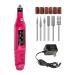 Electric Nail Drill Kit Acrylic Nail File 20000 RPM Portable Electric Nail Drill Bits  6 Acrylic Gel Remover Nail Tools  Nail Polishing Machine Pedicure Set