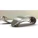 Elegant 10 cm Oval Hair Clip - Brushed Stainless Steel - Puristic Design - International Shipping - Buy Online on GoSupps.com