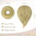 BARSDAR HAARDIAD Hair Extensions - Straight Synthetic Short Ponytail Rolls & Hair Jewelry Scrunchie for Women - Ash Brown & Bleaching Blonde (20cm) - Buy Online on GoSupps.com