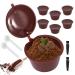 Houkiper Set of 6 refillable reusable coffee capsules 200/220 ml refillable stamps with 2 spoons and 2 brushes