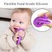 Mombella Baby Teething Toy - Soft Silicone Elephant Teether & Pre-Training Toothbrush for 6-9 Month Olds - Purple - Buy Online on GoSupps.com