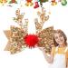  1/2/4 PIECES Toddler Deer Antler Hair Clips Reindeer Antlers Hair Bows For Girls Red Hair Bows Accessories To Wear Personalised Baubles 1 count (Pack of 1) Gold - Buy Online on GoSupps.com