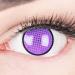 Colored purple violet crazy fun contact lenses 'Violet screen r' annual lenses without strength with free lentil container - top quality for carnival carnival and Halloween (0.0 without strength)