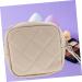 Mini Leather Bracers Makeup Kit Storage Bag - Portable Multifunctional Organizer for Lipsticks, Period Pouch, and Cosmetics - Beige 13x13cm - Buy Online on GoSupps.com