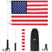 Affordura Boat American Flag with Pole 16x24 Boat Flag Pole Mount for 0.5-1.33 Inch Round and Pontoon Square Rails with 2 American Boat Flag Clips blue 16x24