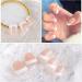 24pcs Short White French Press-on Nails with Double-Side Adhesive - Perfect for Women and Girls Nail Art - Buy Online on GoSupps.com
