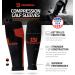 Compression Calf Sleeves for Running & Sports Recovery | Graduated Muscle Support - Large/XL - Black/Gray  - Buy Online on GoSupps.com