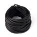 Zifengcer 20 PCS Black Satin Covered Headbands for Girls Women Christmas Plain DIY Craft Headbands Plastic Thin Headbands for Women(Black)