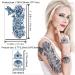 Semi-Permanent Realistic Wolf Skeleton Flower Animal Tattoo Set - 18 Sheets, Waterproof & Temporary for Men and Women - Buy Online on GoSupps.com