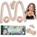 Heatless Curlers headband High Resilience Sponge Heatless Curls DIY Long Hair Styling Tools No Heat Silk Curling Ribbon Heatless Curelrs Suitable for Sleep in Overnight Champagne