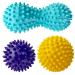 Nutabevr massage balls fascia ball 3 Set hedgehog ball massage trigger point gymnastics ball for reflex zones anti-stress plantar fasciitis relaxation pain relief for legs feet hands and back
