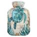 Sea Turtle Hot Water Bottle with Cover Hot Water Bottles for Pain Relief Hot Water Bag Heating Bag for Cramps 1L