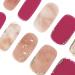 Danni & Toni half-hardened gel nail films (Marble Veins) Rosa Goldfolie Marmor UV gel nail film nail ticker nail design nail foil self-adhesive wraps 28 sticker Marble veins-de