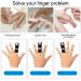 JdXun Finger Splints - 2 Adjustable Reusable Finger Protectors for Broken Fingers & Osteoarthritis Pain Relief - Black - Buy Online on GoSupps.com