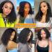 RAGMZZE V Part Wig Human Hair Kinky Curly 180% Density Bob Wigs for Black Women - 18 Inch Third Generation Upgrade U Part Wig - Buy Online on GoSupps.com