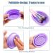Silicone Makeup Brush Cleaning Mat - Foldable Brush Cleaner Pad for Makeup Sponge, Powder Puff - Purple - Buy Online on GoSupps.com