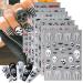 7 Sheets Halloween Skull Nail Art Stickers Scream Ghost Eyes Exquisite 5D Embossed Self-Adhesive Nail Decals Skeleton Clown Design Nail Supplies Spider Nail Art Accessories for Women DIY Decorations bat