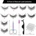 Leezead 10 Pairs Reusable Natural Look False Eyelashes Pack - Handmade 3D Volume Faux Mink Lashes with Tools for Women - Buy Online on GoSupps.com