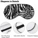 Buy Adjustable White & Black Leopard Print Sleep Mask for Women - Comfortable Eye Shades with Elastic Strap - International Shipping Available - Buy Online on GoSupps.com