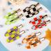 Magicsky 10PCS No Bend Hair Clips - Acrylic Resin Flat Styling Clip for Women - Checkerboard Checker White Black - Buy Online on GoSupps.com
