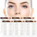 MWOOT 6 Sheets Hair-Like Eyebrow Tattoos Stickers 4D Natural Fake Eyebrow Transfers Stickers Waterproof Temporary Brow Grooming Shaping Eyebrow Stickers for Women and Girls((Brown-12)