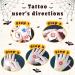 Halloween 3 Otters Temporary Face Tattoos - 19PCS Sugar Skull, Day of the Dead, and Skeleton Face Stickers for Party Favor Supplies - Buy Online on GoSupps.com