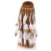 Hair Feathers - Indian Hippie Headband long Headband with Multiple White Spray Painted Feathers Boho Hair Accessories for Women Festival Accessories Party