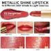 OULAC Orange Metallic Shine Lipstick - Coral Shine Long-Lasting Vegan Lip Color 4.3g - Cruelty-Free Full Coverage Lipstick - Buy Online on GoSupps.com