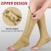 Ailaka Open Toe Compression Socks 15-20 mmHg for Men & Women - Knee High Support for Varicose Veins, Edema & Pregnancy - S/M Beige (1 Pair) - Buy Online on GoSupps.com