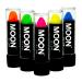 Moon Glow - Blacklight Neon UV Lipstick 0.16oz Intense Set of 5 colors Glows brightly under Blacklights/UV Lighting!