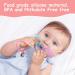 Vicloon Baby Teething Toy Set | Food Grade Silicone Teether Chew Toy for Babies 0-24 Months | Attachable Baby Teether Links in Pink Purple - Buy Online on GoSupps.com
