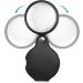 2PCS Mini Folding Magnifying Glasses for Kids/Senior | Pocket Magnifier for Reading/Close Work | Small Magnify Glass with Protective Sheath | Ideal for Repairing/Hobby/Coins - Buy Online on GoSupps.com