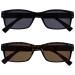 The Reading Glasses Company 2 Pack Men's Large Black Brown Tortoiseshell Sun Readers UV400 Spring Hinges SS11-12 +3.50