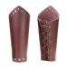GorgeCraft 2 pieces leather Gauntlet bracelet medieval armor arm rails Viking wrist band guards arm protection archery buckle arm rails unisex leather cuff brown brown leather glove